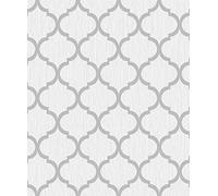 Crystal Trellis by Debona White/Silver Glitter Wallpaper (8896)