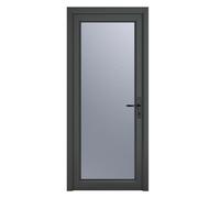 Crystal Triple Glazed Door Full Glass (Left Hand) 890 x 2090mm Obscure - Grey/White