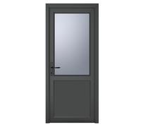 Crystal Triple Glazed Door Half Panel (Right Hand) 890 x 2090mm Obscure - Grey/White