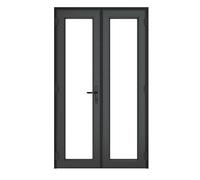 Crystal Triple Glazed French Doors 1290 x 2055mm - Grey/White