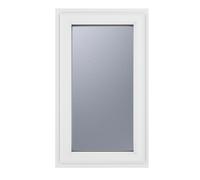 Crystal Triple Glazed Window (Left Hand) 610 x 1190mm Obscure - White