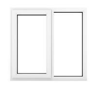 Crystal Triple Glazed Window (Left Hand) 905 x 965mm Clear - White