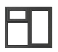 Crystal Triple Glazed Window (Right Hand) Top 1190 x 1040mm Clear - Grey/White