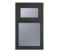 Crystal Triple Glazed Window Top/Fix 905 x 1115mm Obscure - Grey/White