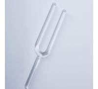 Crystal Tuning Forks, 25mm Clear Powerful Tone Good For Stress Relief, With Strike, For Yoga Meditation & Sound Therapy(B Note)