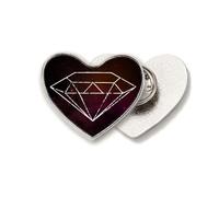 crystal universe fantasy red Heart Metal Pin Brooch Clip Love