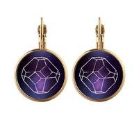 crystal universe fantasy star Gold Clip On Drop Earrings Non Piercing Dangle Jewelry