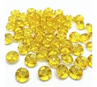 Crystal Upholstery Nails， Acrylic Mushroom Buttons Multicolor 12mm Pack of 40(Yellow)