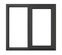 Crystal uPVC A Rated Side Hung Window (Right Hand) Next to a Fixed Light 905 x 965mm Clear - Grey External/White Internal