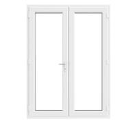 Crystal uPVC French Door (Left Hand Master) incl. 150mm Cill 1590 x 2055mm Clear - White
