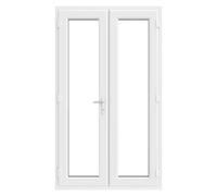 Crystal uPVC French Door (Left Hand Master) incl. 150mm Cill - Clear - White