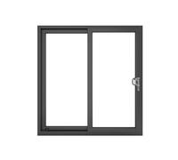 Crystal uPVC Grey 7016 External White Internal Sliding Patio Right to uPVC Grey 7016 External White Internal Sliding Patio Right to Left 150mm Cill Included Clear Glazing