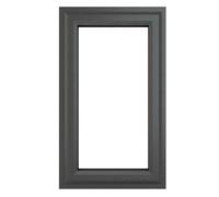 Crystal uPVC Window 7016 external White Internal A Rated Right Hand Si uPVC Window 7016 external White Internal A Rated Right Hand Side Hung - Grey with Clear Glazing