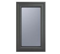 Crystal uPVC Window 7016 external White Internal A Rated Right Hand Si uPVC Window 7016 external White Internal A Rated Right Hand Side Hung - Grey with Obscure Glazing