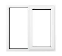 Crystal uPVC Window Right Hand Side Hung Next to a Fixed Light uPVC Window Right Hand Side Hung Next to a Fixed Light - White with Clear Glazing