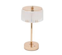 Hestia Crystal USB LED Touch Table Lamp with Gold Base & Trim Hestia Gold