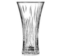 Crystal Vase, 30CM Large Glass Vases for Flowers, Crystal Clear Glass with Wood Grain Design - Wedding Centrepiece, Home Decor for Dining Table, Modern Style Gift
