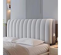 Crystal Velvet Bed Headboard Covers - Plush Upholstered Stretch Bed Head Cover - Dustproof Protector for Bedroom Décor (150cm, Grey)