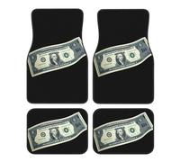 Crystal velvet car floor mats set of four AKGFFDS Paper tickets Printing smooth surface non-slip and non-deformable for cars trucks and vans
