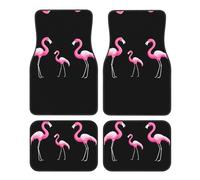 Crystal velvet car floor mats set of four AKGFFDS The cheerful family of cranes Printing smooth surface non-slip and non-deformable for cars trucks and vans