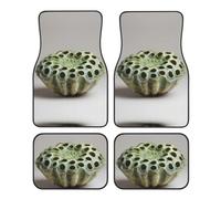 Crystal velvet car floor mats set of four HHGFASD Extra Large Lotus Seed Pattern smooth surface non-slip and non-deformable for cars trucks and vans