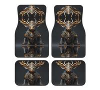 Crystal velvet car floor mats set of four HHGFASD Small mechanical deer Pattern smooth surface non-slip and non-deformable for cars trucks and vans
