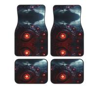 Crystal velvet car floor mats set of four HHGFASD The Devil's Eye. Pattern smooth surface non-slip and non-deformable for cars trucks and vans