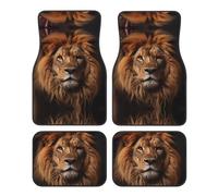 Crystal velvet car floor mats set of four HHGFASD The Lion's Gaze Pattern smooth surface non-slip and non-deformable for cars trucks and vans