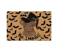 Crystal Velvet Carpet Halloween Cow Flower Carpet Door Door Slip Entrance Entrance Absorbent Bathroom Halloween Crystal Velvet Overlay Thick Absorbent The Shining Blanket (One Size)
