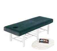 Crystal Velvet Thick Bed Cover Beauty Covers Massage for Hospital Hotel Salon(DarkGreen,190X80CM)