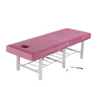 Crystal Velvet Thick Bed Cover Beauty Covers Massage for Hospital Hotel Salon(DarkPink,180X60CM)