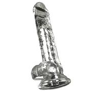 Crystal - Vibrator with suction cup (transparent)