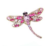 Crystal Vintage Dragonfly Brooches for Women Large Insect Brooch Pin Dress Coat Accessories Cute Jewelry