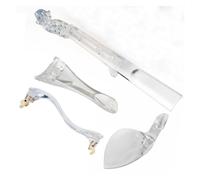 Crystal Violin Parts Set Shoulder Rest Chinrest Tailpiece Neck 4/4 Fiddle Tailpieces