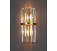 Crystal Wall Sconce for Bedroom Gold Wall Sconces Led Wall Light 3000-6000K Tricolor Dimmable Bedside Wall Lamp for Bedroom Living Room Hallway Hotel Indoor Decorations