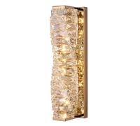 Crystal Wall Sconce LED Wall Light Postmodern Wall Lamp Art Deco Sconces Wall Lighting Indoor, 20W 3 Color Mode Hardwired Wall Lights for Living Room Bedroom Hallway (d)