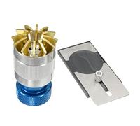 Crystal Watch Opener with Lever Opening Glass Plate Blue, blue