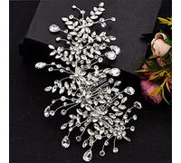 Crystal Wedding Headband Women's Bridal Headdress Rhinestone Hairpin Bridal Headdress (HP379 S Left)