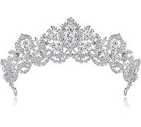 Crystal Wedding Tiara, Royal Queen Crown Headband Metal Princess Tiara, Wedding Crystal Tiara Crowns, Crystal Diadem Accessories for Dance Parties, Theaters, The Shape is Exquisite and The Costume is