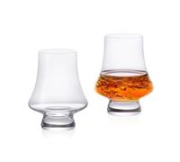 Crystal Whisky Glasses 6.7oz Cognac Glass Set of 2, Stemless Snifter Glasses for Brandy, Wine, Vodka, Tequila, Clear Shot Glasses for Party, Outdoor, Wedding, Party, Birthday, Anniversaries, Christmas