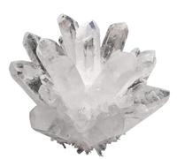 Crystal White Clear Cluster Stones Raw Stone Point Geode Home Decoration Housewarming Gift,300-400g Gemstone Stone