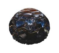 Crystal White Rose Women's shower cap, waterproof, reusable, with washable elastic cord, suitable for long hair and braids, ideal for showering.