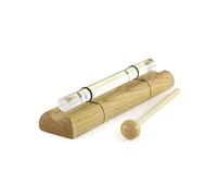 Crystal Wind Chime - Handcrafted Wooden Base & Clear Crystal Bar, Crystal Singing Bowl Percussion Bell for Meditation, Sound Healing, Yoga(D7)