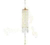 Crystal Wind Chimes for Outside with Rainbow Light Reflections Glass Bells and Rose Gold Alloy Hooks Indoor Outdoor Decor for Home Garden Patio Porch Birthday House Warming (Colorful)