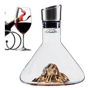 Crystal Wine Carafe - 1.5L Glass Decanter, Dispenser Bottle with Elegant Design, Handheld Wine Aerator with Smooth Flow, Table Accessory, Red and White Wines Pouring for Home Use