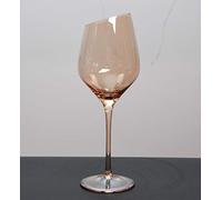 Crystal Wine Glasses Set of 2 Slant Rim Great for Red and White Wine