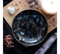 Crystal Witch Trinket Dish - Iridescent Black Jewelry & Bits Storage