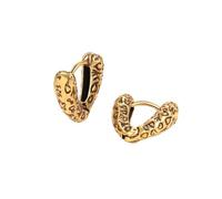 Crystal Woman Long Design Light Advanced Peach Heart Ear Clips Temperament Cold Style Earrings Basket Earrings for Women (Gold, 8. 6x8mm)