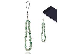 Crystal Wrist Strap, Beaded Phone Charm, Anti-Lost Handmade Crystal Phone Chain Keychain (Mint Green)