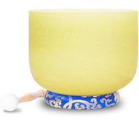 Crystal Yoga Singing Bowl, Handmade Meditation Prop for Fatigue and Anxiety Relief, Suitable for Beginners and Professionals, Includes Percussion Tool, 7 inches